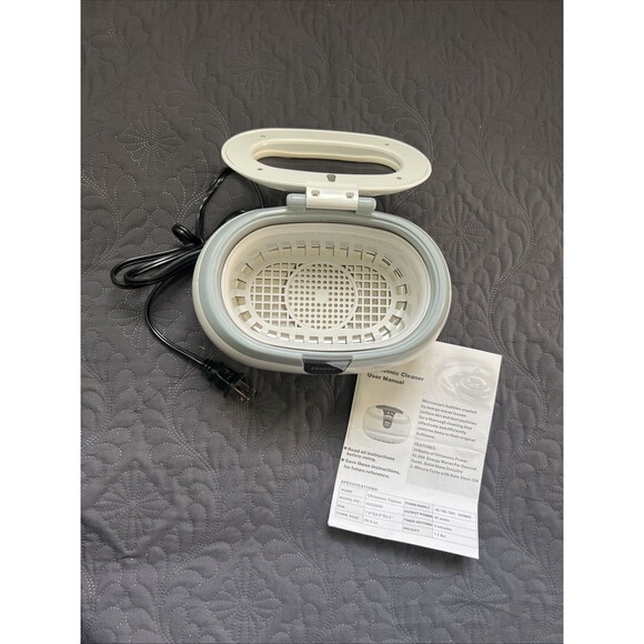 Haier Ultrasonic Jewelry, Eyeglass, Utensil, Metal ETC Cleaner White Gray Works - Picture 3 of 10